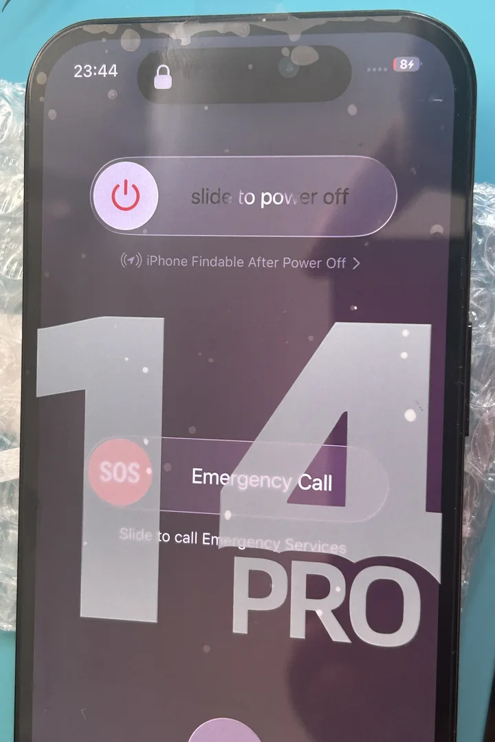 iPhone 14 Pro after screen replacement with working display